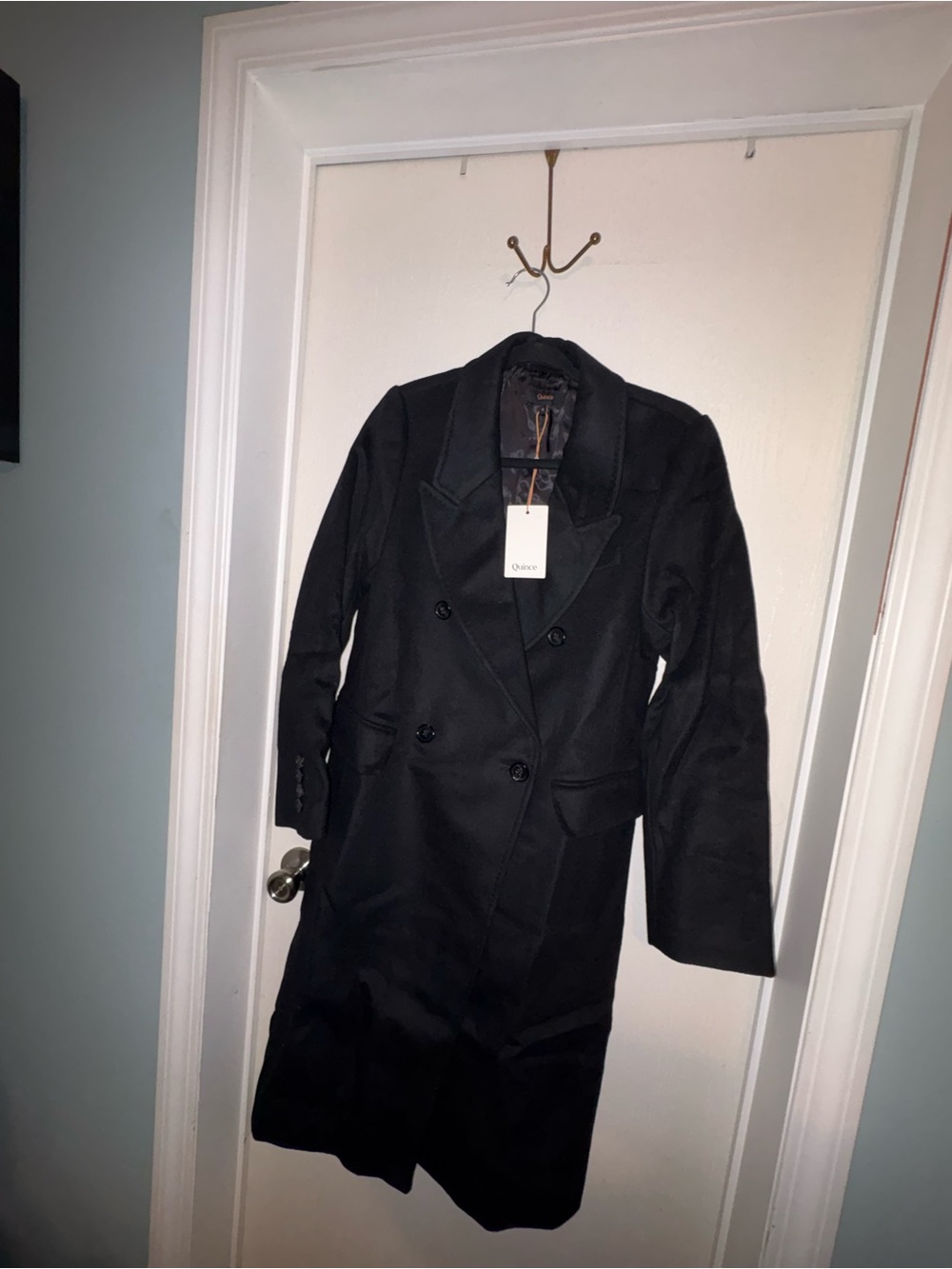 Size Small Quince Women’s Italian wool double breasted coat